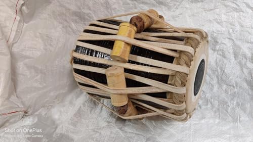 Image of Hand-made Tuned Dayan Tabla with Cushions and Covers, Special Handmade Puddis (drum-heads)