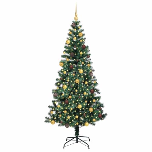 Árbol de Navidad artificial de gran densidad con luces de 210 cm 4