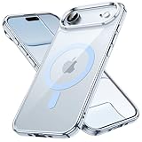 Immagine di JETech Cover Magnetica per iPhone 17 Air Compatibile con MagSafe, Antiurto Cellulare Paraurti Custodia, Anti-Graffio Retro Trasparente (Blu)