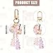 Mikovivi 2pcs Cute Bear Keychain, Resin Candy Color Macarons Bear Charms Key Chain Kawaii Liquid Gummy Backpack Doll Key Ring Accessories for Women Girls Kids