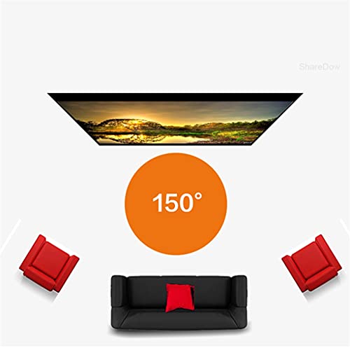 Sxyltnx Manual Pull Down Projector Screen 60 72 84 100 Inch 16:9 Hd Widescreen Retractable Auto-Locking Portable Projection Screen (Size : 60 Inch) #TOP1