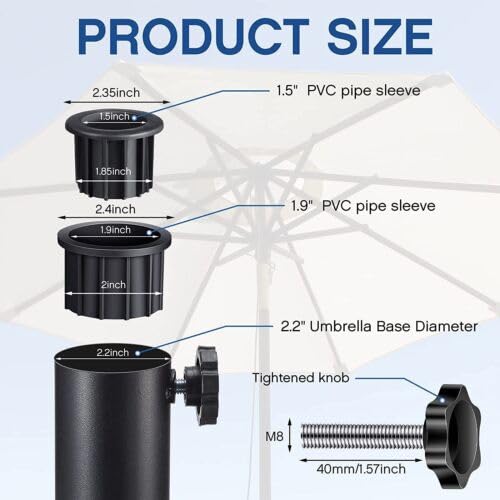 Cmeilau Sun Umbrella Base Stand Hole Ring Plug Cover Cap Outdoor Replacement Accessories,Durable Plastic Patio Umbrella Stand Replacement Part for Table Backyard Balcony Decks (6pcs)