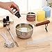 Wooden Handle Wax Melting Pot for Candle Making, Stainless Steel Pouring Pitcher with Spout, Heat-Resistant Handle for Melting Soy Wax, Beeswax, Ideal Candle Making Supplies for Beginners & Pros