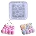 Silikonform zum Backen Quadratische Mousse Kuchenform Cloud Silikon Kuchenform für Muffins Cupcakes Kuchen Pudding Eiswürfel und Gelee Brotbackform 3D Backformen DIY Mold (Blasen Wolke)