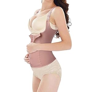 URSEXYLY Maternity Support Belt Postpartum Waist Trainer Shapewear Recovery Waist Cincher Beige