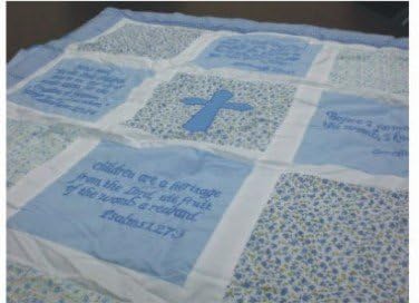 Quilt-Baby Boy w/Scriptures and Cross-Blu (40 x 45)