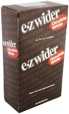 E-Z Wider - Double Wide Rolling Papers - 24 Booklet Retail Box with 24 Papers per Booklet (576 Total)