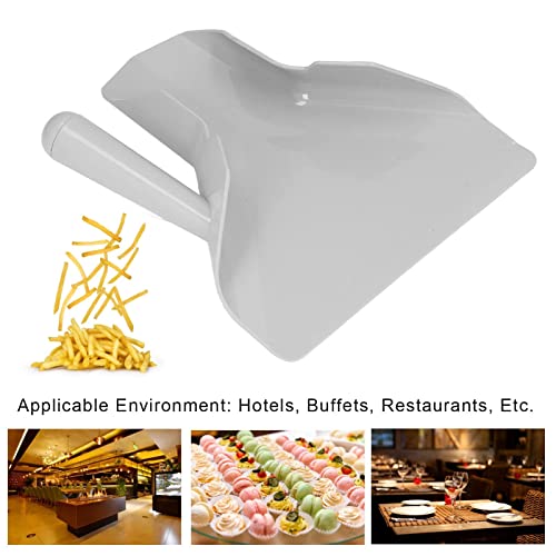 2 Stück Pommes Frites Schaufel 20 x 23 cm Kunststoff Rutschfestem Popcorn Schaufel mit Rechtem Griff Kommerzieller Mehrzweck Lebensmittelschaufel für Popcorn Eis Süßigkeiten Snacks