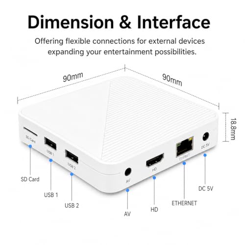 Image of Android Box 4K Ultra HD | Android v10 / v13 | 2GB RAM, 16GB ROM | Dual Band Wi-Fi | Bluetooth Remote | HDMI Smart Streaming Box