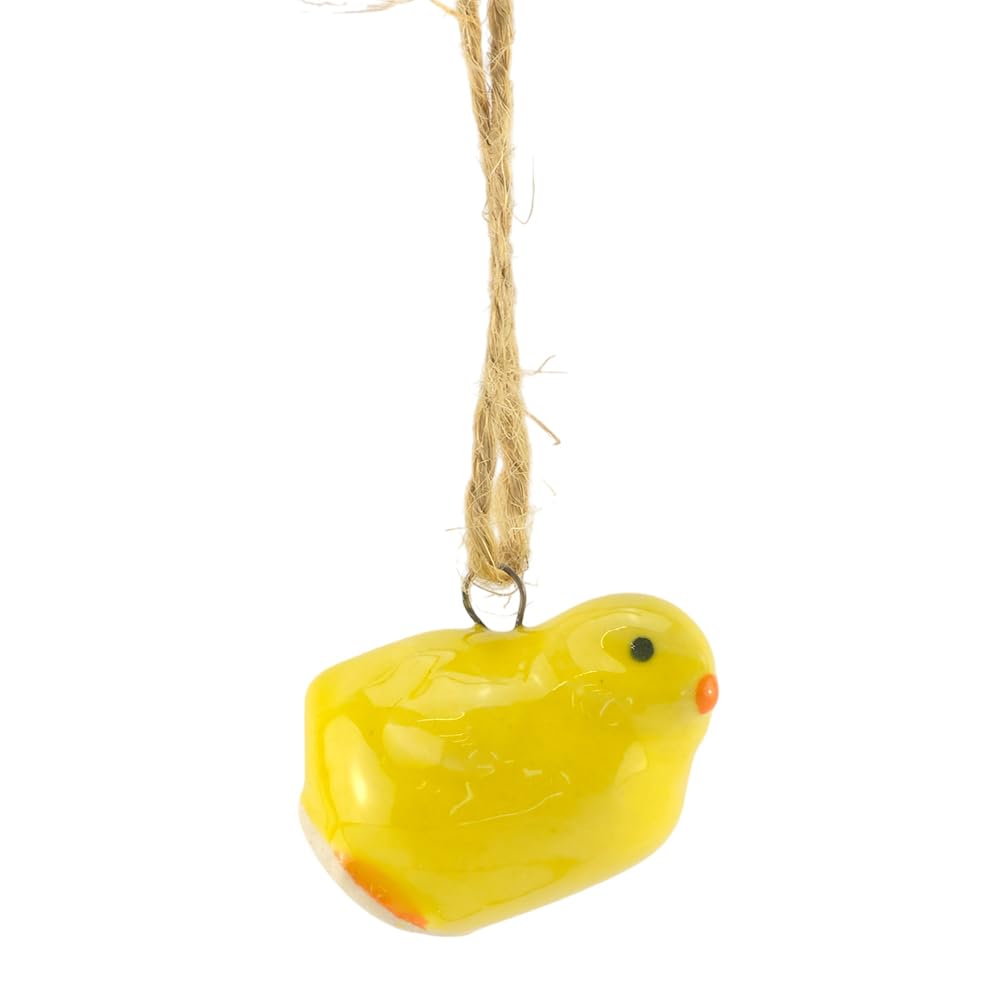 Crafty Capers Yellow Easter Chick | Ceramic Tree Ornament | 3Cm Tall | One Supplied | Gisela Graham