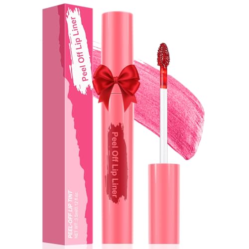 Image of Lip Stain Peel Off Tattoo Lip Liner Lip Tint Long-Lasting All Day Rose Pink
