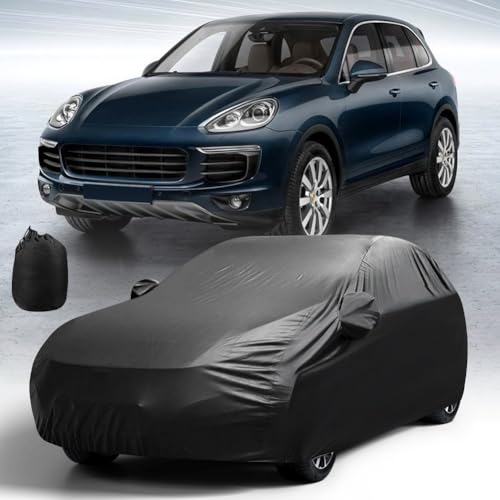Image of Car Cover Compatible with Porsche Cayenne Waterproof Soft Stretch Full Cover Protection for Automobiles for Dust-Proof, Underground Garage, Car Show,Indoor and Outdoor Use, Fits up to 198 inches