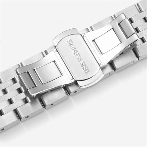 Bracelet de montre acier inoxydable avec fermoir robuste réglable - 7