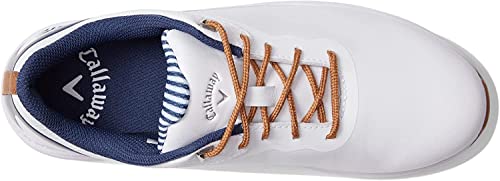 Callaway Footwear Women's Coronado V2 Golf Shoes, White/Navy, 8.5 #TOP1