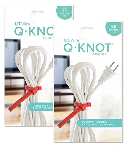 50 Q*Knot Rubber Zip Ties Reusable Fasteners Heavy Duty Cords Crafts Assortment By Ut Wire #TOP30