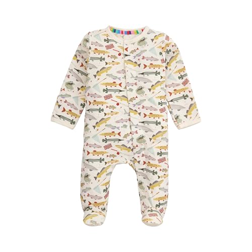 Image of Magnetic Me Boys Modal Magnetic Baby Footie Pajamas | Silky Soft Modal Fabric | Baby Sleepers Available in Sizes PRE - 24M