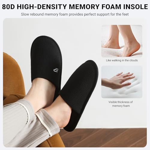 Mens Memory Foam Slippers Lightweight House Shoes for Indoor Outdoor Travel2