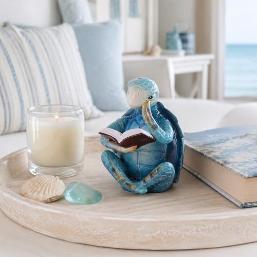 Figura Decorativa Tortuga de Mar en Resina Teal miniatura 4