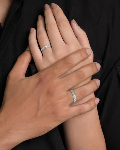Image of Clara 925 Sterling Silver Adjustable Couple Ring for Men & Women