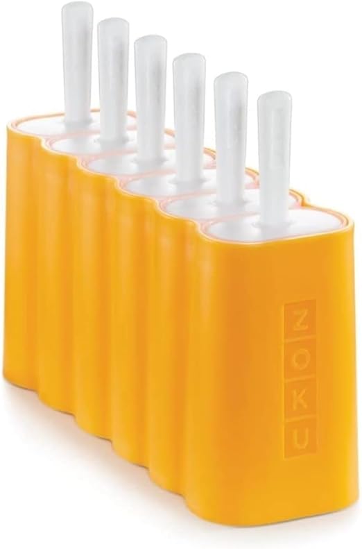 ZOKU Mod Pops, 6 Classic Popsicle Molds in One Compact Tray With Sticks and Drip