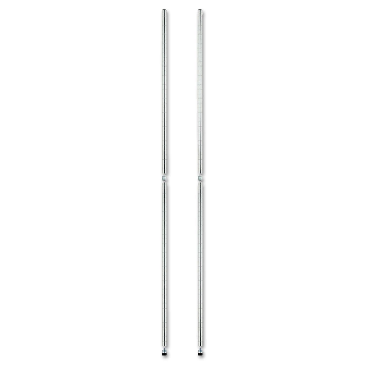 Alera Stackable 4-Pack Posts for Wire Shelving, 36-Inch, Silver