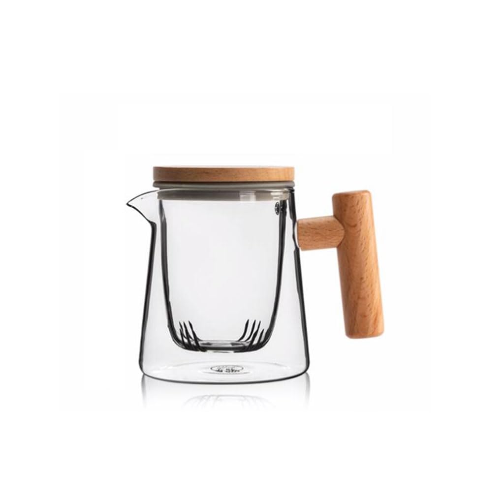 Einfache Teekanne für zu Hause, Teeservice, Glas-Teekessel mit Einsatz, tragbarer Teebereiter, Behälter 400 ml/14,1 Unzen