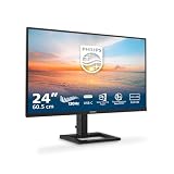 PHILIPS Moniteur 24E1N1300AM 24 Pouce 120Hz IPS Dalle, 4ms GtG, Ajustable en Hauteur, Haut-parleurs, USB Hub(1920x1080 HDMI 1x 1.4) Noir
