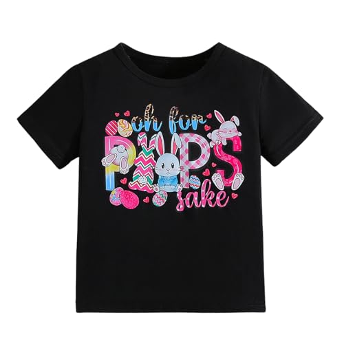 Girl Easter Shirts for Kids Bunny T Shirt Summer Causal Short Sleeve Tee Tops Easter Clothes