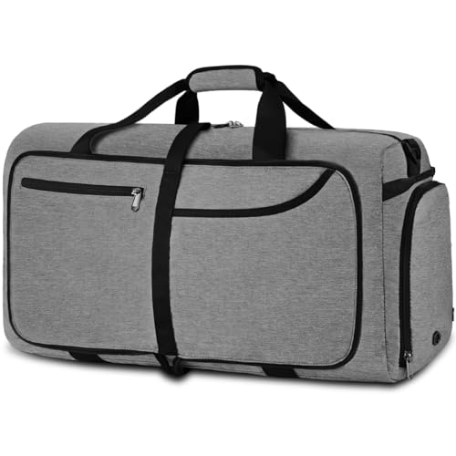 NEWHEY Reisetasche, faltbar, für Herren, wasserdicht, groß, leicht, Sporttasche, Camping, Wandern, faltbar, 65 l (grau, 120 l) NEWHEY Reisetasche, faltbar, für Herren, wasserdicht, groß, leicht, Sporttasche, Camping, Wandern, faltbar, 65 l (grau, 120 l)