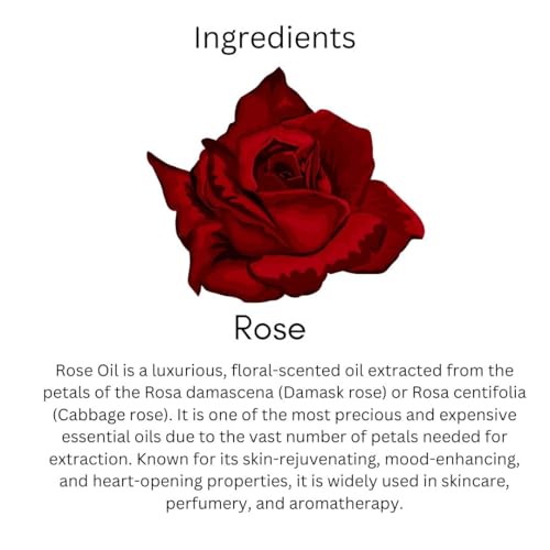 Image of Utkrisht Khadi Rose Essential Oil 15 ml | Pure & Natural Cold Pressed Oil | For Skin & Hair Care, Aromatherapy, Relaxation, Massage & Body Oil | Suitable for All Skin Types | For Men & Women