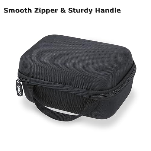 Ginsco Universal Hard Shell Case for Blood Pressure Monitor, Compatible with iHealth/Omron Silver Bronze/Oklar, Portable Carrying Travel Case with Handle, Mesh Pocket for Cuff/Batteries Black M