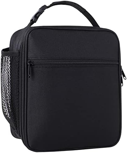 Beeannavot Lunch Bags for Women Insulated Lunch Cooler Bags with Front Pocket Portable Thermal Leak-Proof Lunch Bag for Men Adults Girls Children Work Outdoor Picnic (Black)