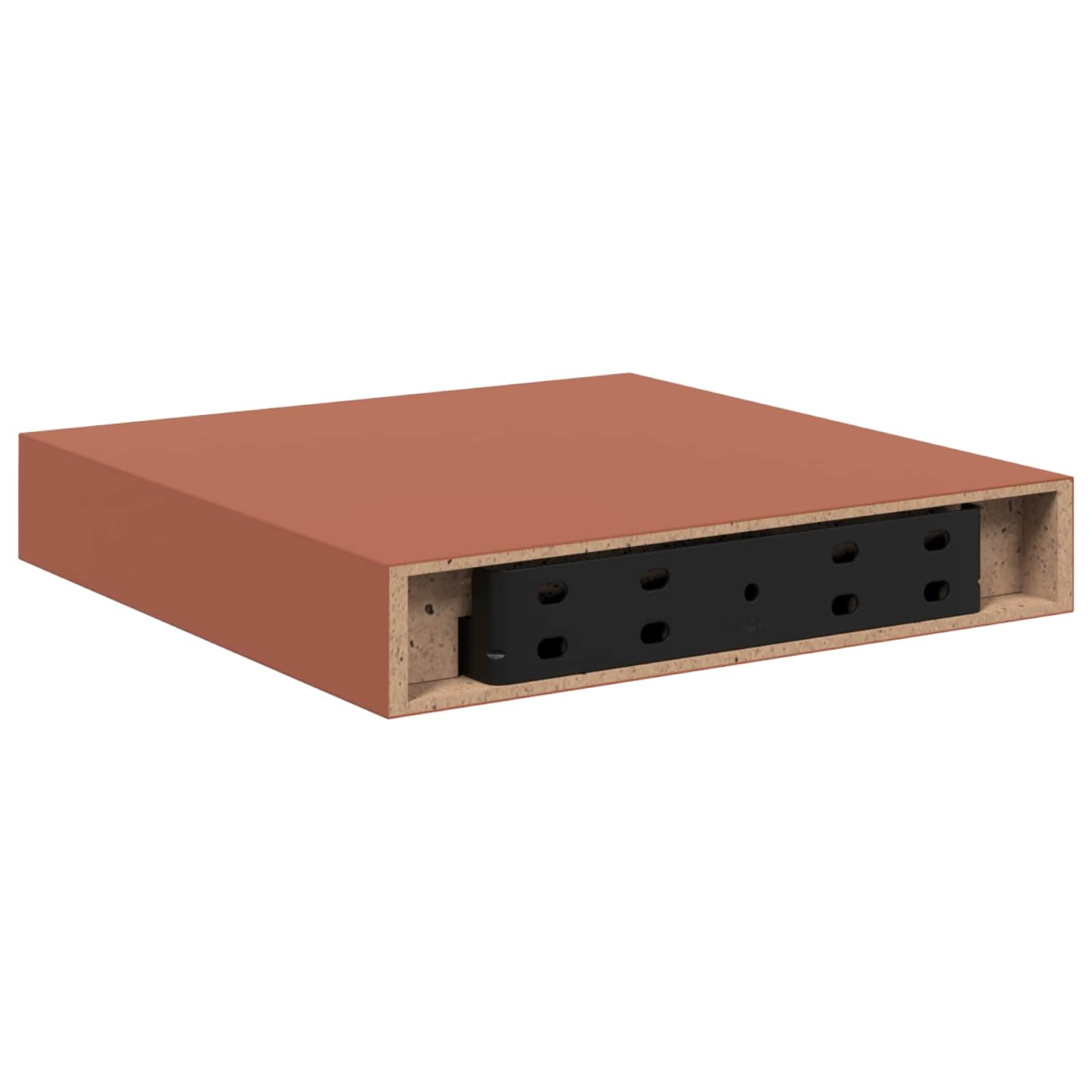 Set di 4 mensole da parete, 23 x 23,5 x 4 cm, in legno, per soggiorno, camera da letto e cucina, stile moderno, da appendere
