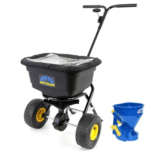 Spyker Lawn and Handheld Spreader Kit: Pro-Series 50 Pound Broadcast Spreader with 5 Pound Handheld Spreader Kit by Spyker - Used condition - US$291.34