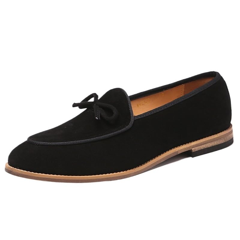 Premium Men's Suede Leather Penny Loafers with Chunky Platform, Round Toe, Non-Slip Lug Sole for Business and Casual Occasions
