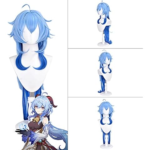 ZYOONG Litads Genshin Impact Cosplay Costumes Ganyu Costumes Suits Wig Gaming Clothing Halloween Party Dress For Women Girls Full Set (Color : Wig, Size : M) Cover