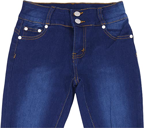 Image of ToBeInStyle Girl's Denim Easy Styling Classic Timeless Everyday Jeans Zip-Up Closure