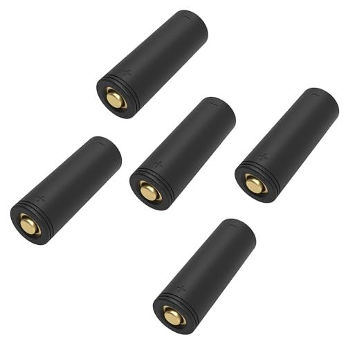 18650 to 21700 Battery Adapter, Converter Adapter for 21700 Flashlight Cases with Metal Contacts 18650 Sleeve Batteries Protective 21700 Battery Adaptor Holder Accessories (5 Battery Converters)