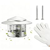 Cappa for camino in acciaio inossidabile 304 con schermo - Copertura rotonda for ventilazione sul tetto resistente alle intemperie