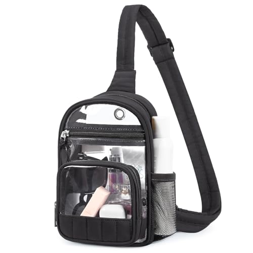Missnine Clear Bag for Stadium Events Puffy Quilted Crossbody Pur...