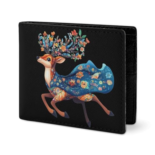 Christmas Deer Coin Purse PU Leather Bifold Wallet Small Change Purse Pouch Front Pocket Wallets2