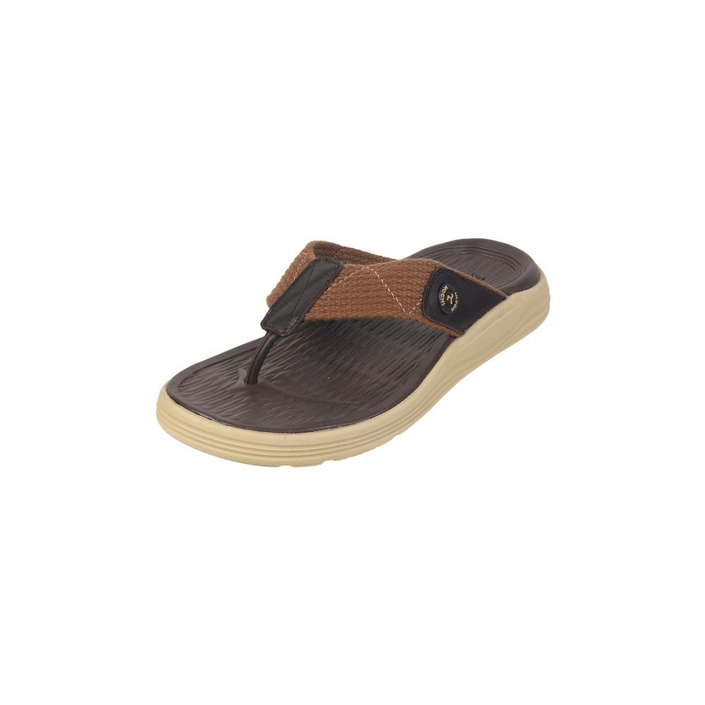 Buy Mochi Men Brown Synthetic Leather Comfort Slipper UK/6 EU/40
