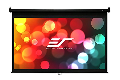 Image of Elite Screens Manual B Series MaxWhite B 110" 16:9 4K Ultra HD Wall/Ceiling Mount Manual Projector Screen, Black