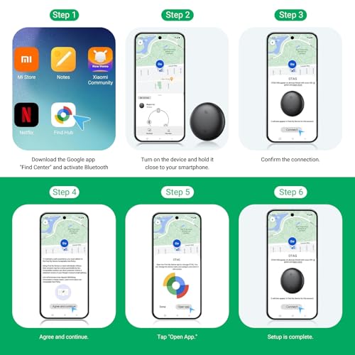 Android Tracker Auto, Tragbar Ortungsgerät Auto Google App[Find My Device], Fahrzeugortungsgeräte ohne monatliche Gebühren, Bluetooth Tracker(Nicht für iPh0ne geeignet)