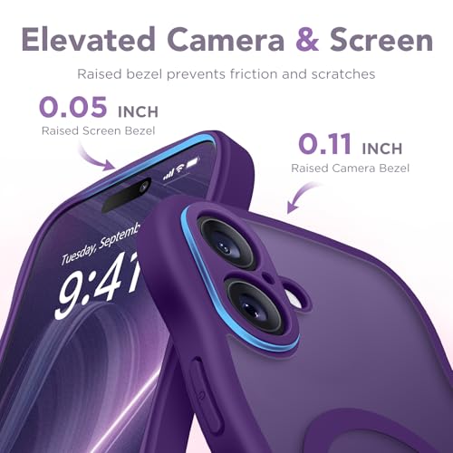 Coque iPhone 16 violet profond idée cadeau mignon pour fille