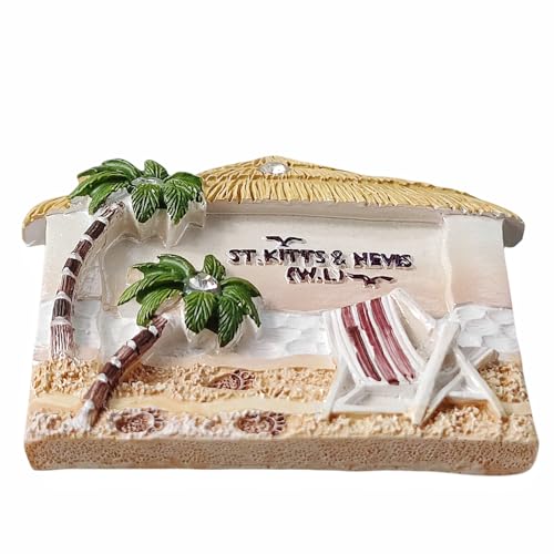 Imán decorativo 3D St. Kitts y Nevis para refrigerador miniatura 3