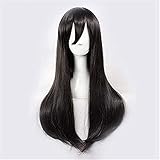 MAGGAZ Cosplay Wig FLYAND MekakuCity Actors Tateyama Ayano Cosplay Wigs for Women Female Fake Hair 70Cm Long Straight Synthetic Hair Wig Dark Brown for Coser