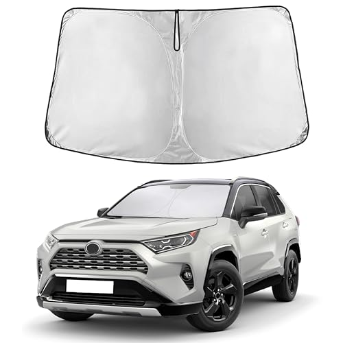 EcoNour Windshield Sunshade Compatible for Toyota RAV4 2019-2024 2025,2026 LE, XLE, Premium, XSE...