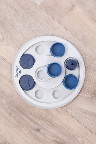 TRIXIE Hundespielzeug Intelligenz Dog Activity Strategiespiel „Flip & Fun“ – Anspruchsvolles Intelligenzspielzeug für Hunde zur Beschäftigung, ø 23cm – 32001