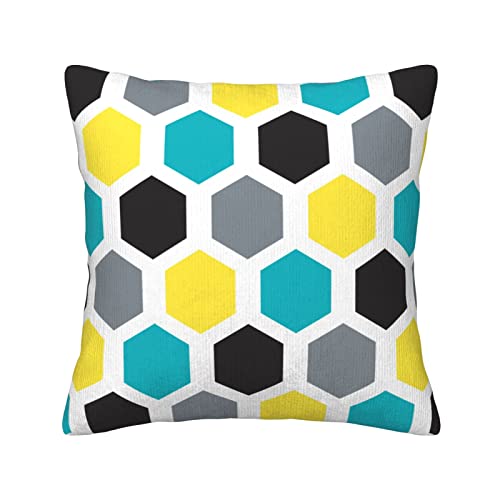 Housses de coussin douces pour canapé en velours côtelé géométrique